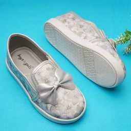 boyz n galz Floral Bow Applique Detailed Casual Shoes - Grey-image-76
