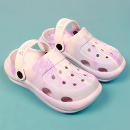 Pine Kids Backstrap Closure Marble Printed Clogs - Purple-image-20