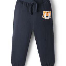 Babyhug Cotton Knit Full Length Lounge Pant With Animal Print - Navy Blue-picture-27