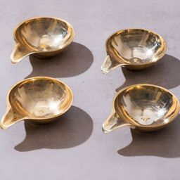 P-TAL 4Pcs Yellow Diyas With Gift Box-image-47