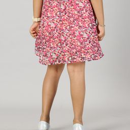 Kiddopanti Abstract Printed Flared Skirt - Multi Colour image 3