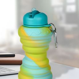 Aura Green & Blue Single Printed Water Bottle-picture-30