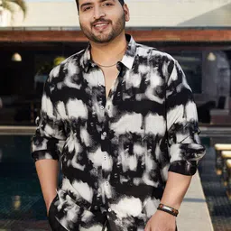 Instafab Plus Men Comfort Opaque Printed Casual Shirt-image-38