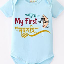 BLUSHES Infants My First Navaratri Printed Pure Cotton Bodysuit-picture-47