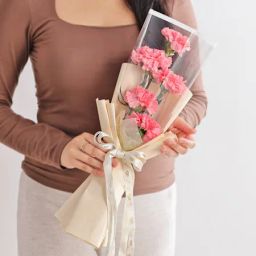 Pink Carnation Charm Bouquet-image-35