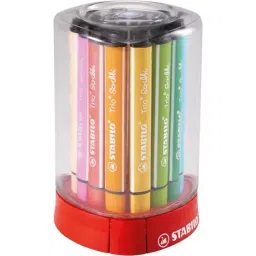 Stabilo Trio Scribbi Triangular Felt-Tip Pens Multicolor for Artists, Students, Hobbyistes, 368/12-01 (Set of 12) image 2