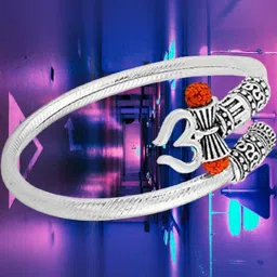Dynamic Retail Global Men Silver-Plated Kada Bracelet-image-72