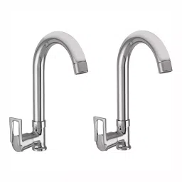 GENERIC Kubix Sink Tap Brass Chrome Finish Silver, FG1962 (Pack of 2)-image-76