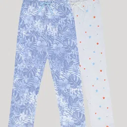F&S Girls Pack Of 2 Printed Pure Cotton Lounge Pants-image-10