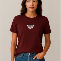Anikmart Women Typography Printed Pure Cotton T-shirt-picture-4