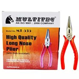 Multitec M535 Long Nose Plier 152.4 mm (6 Inch), Chrome Vanadium, Pack of 10-17