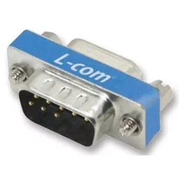 L-COM NULL MODEM ADAPTOR, DB9, PLG TO RCPT, DMA060MF-2