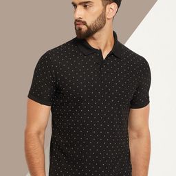 OGEN Men Printed Polo Collar Pockets T-shirt-image-52