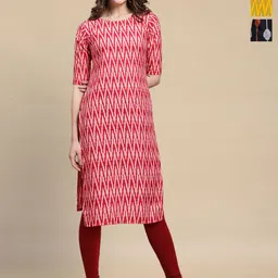 HERE&NOW Pack Of 3 Women Ethnic Motifs Printed Crepe Kurta-image-77