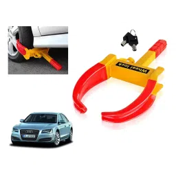 Auto Pearl Adjustable Anti Theft Yellow, Red Wheel Clamp Lock Compatible with Accent-image-33