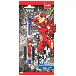 Cello Avengers Fountain Pen With Two Super Jumbo Cartridges Cap Closure Type Blue Ink, 8907234508086 (Each 1 Kit)-image-54