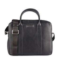 Cross Unisex Black Insignia Express Solid 13 Inch Leather Laptop Bag-10