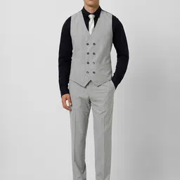 Van Heusen Textured Slim Fit Single-Breasted Four Piece Formal Suit image 5
