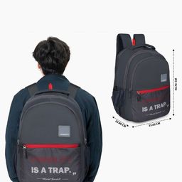 Priority Unisex Typography Printed Backpack image 2