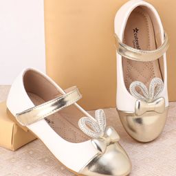 Cute Walk by Babyhug Slip On Bellies with Velcro Closure - Gold-image-46