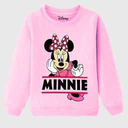 KUCHIPOO Fleece Full Sleeves Disney Featuring Minnie Mouse Printed Sweatshirt - Pink-picture-20