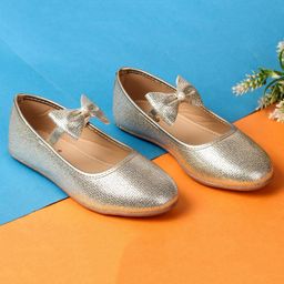 Boyz n Galz Shimmer Bow Applique Detailed Ballerinas - Gold-image-87