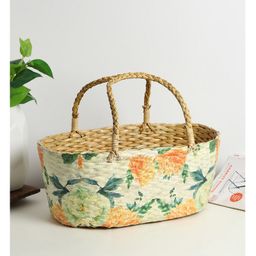 HABEREINDIA Seagrass Gift Hamper Basket | Seagrass Fruit Basket | Serving Basket - Multi-image-13