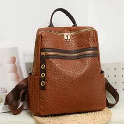 SYGA Women's Soft Woven Backpack | Water-Repellent Cross-Border Travel Bag(Brown)-picture-8
