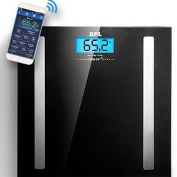 BPL Medical Technologies PWS-01BT BMI Weight Machine for Body Weight, Digital Body Fat Analyzer Machine & Smart Body Composition Scale, 15 Body Composition - Black-14