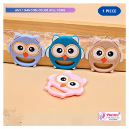 Puchku Baby Owl Shaped Silicon BPA Free Teether (Pack of 1 , Random Color)-picture-37