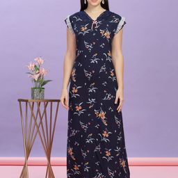 9shines Label Women Printed Maxi Nightdress-image-65