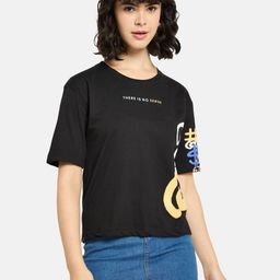 METTLE Women Graphic Printed Round Neck Cotton T-shirt-image-59