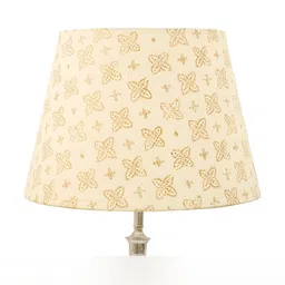 Lampenschirm India Beige Block Printed Cotton Frustum Shaped Lampshade-9