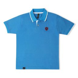 earth conscious Boys Polo Collar Pure Cotton Applique T-shirt-image-56