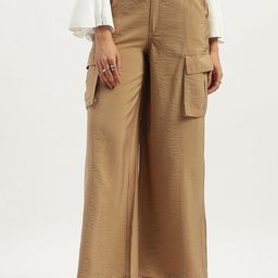United Colors of Benetton Women High-Rise Cargos Trousers-picture-4