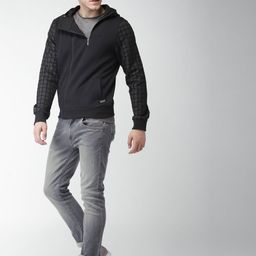 Mast & Harbour Men Black Solid Sweatshirt-image-77