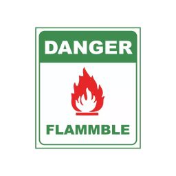 OISPL 254x305 cm Danger Flammble Safety Sign Board, OIS-FS-040-40