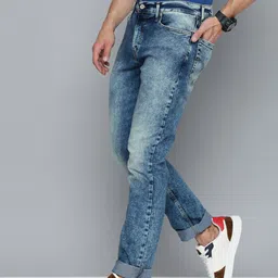 Levis Men Mid Rise Slim Fit Heavy Fade Stretchable Jeans-picture-6