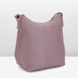Baggit Mauve Textured Structured Sling Bag image 2