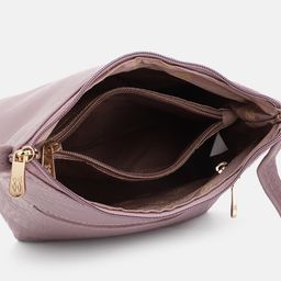 Baggit Mauve Textured Structured Sling Bag image 5