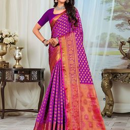 Anouk Rustic Woven Design Zari Banarasi Saree-picture-49