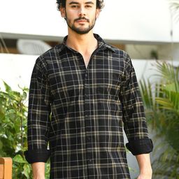 The Roadster Lifestyle Co Checked Cotton Casual Shirt-image-95