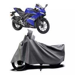 Auto Pearl Two Wheeler Cover with Bag for Yamaha R15S, Silver-image-42