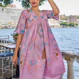 SZN Floral Embroidered Cotton A-Line Dress-image-35