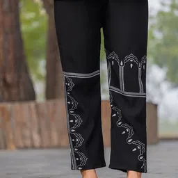 MITTOO Printed Mandarin Collar Tunic With Trouser image 4
