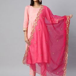 SWI Stylish Embroidered Sequinned Organza Dupatta-25