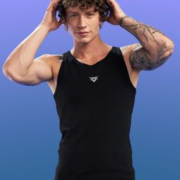 Uniplanet store Printed Cotton Innerwear Vests UVM-ERR-GRP-BLK-S-17