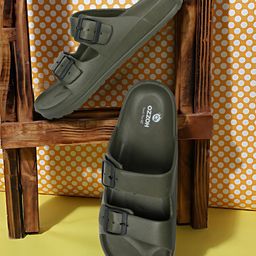 OZZOH Men Open Toe Sliders-16
