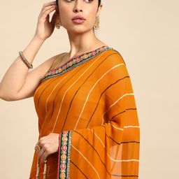 Mitera Leheriya Zari Pure Chiffon Saree-image-13