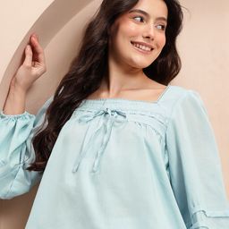 Mast & Harbour Pleated Detail Tie-Up Top-picture-36